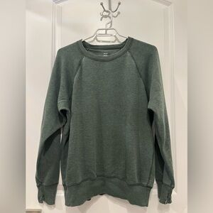 Aerie | Green Oversized Crew Sweater, XS